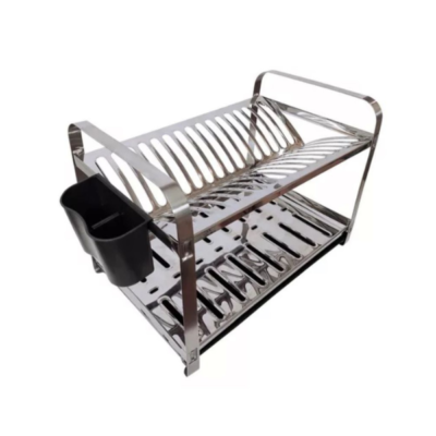 Secaplatos Escurridor C/Bandeja y Cubiertero De Acero Inox