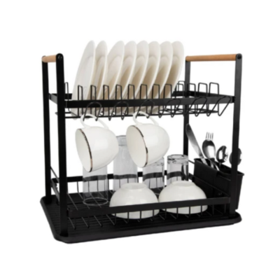 Escurridor De Platos 2 Pisos Madera Hudson Cocina