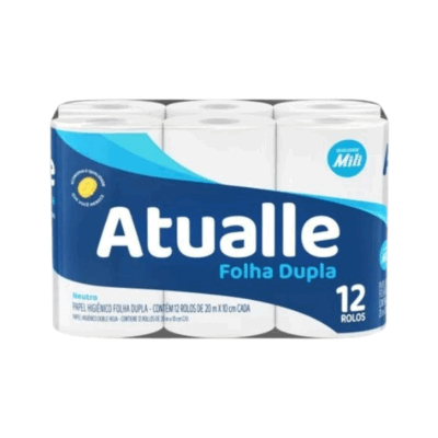 Papel Higiénico Doble Hoja Extra Blanco 20 metros Atualle