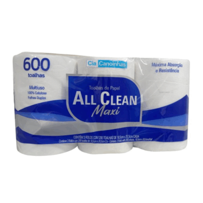 Toalla de Cocina All Clean Doble Hoja 600 paños