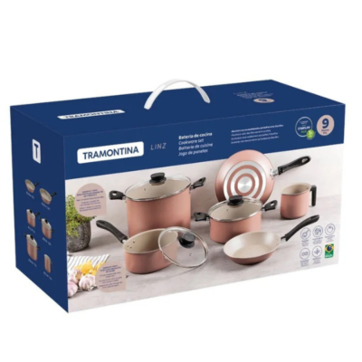 Juego de bateria TRAMONTINA 9 piezas