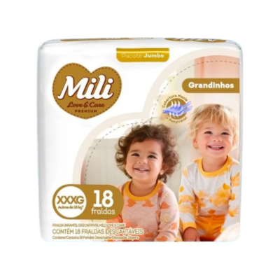 Pañales Mili Talle XXXG más de 18kg x 18 unidades