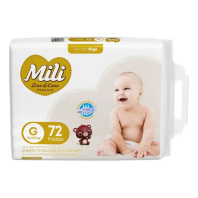 Pañales Mili Talle G de 9 a 12,5 kg x 72 unidades