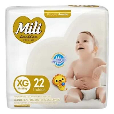 Pañales Mili Talle XG de 12 a 15kg x 22 unidades