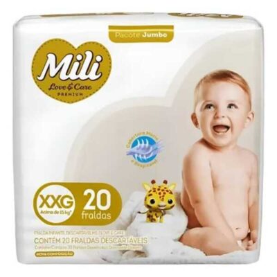 Pañales Mili Talle XXG de 15 a 18kg x 20 unidades