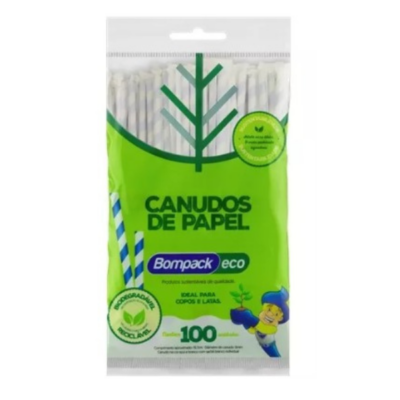 Sorbitos de papel bompack 100 unidades