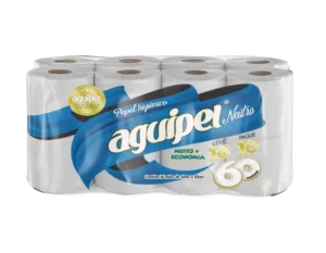 Papel higiénico Aguipel Neutro, paquete de 16 rollos de 60 metros