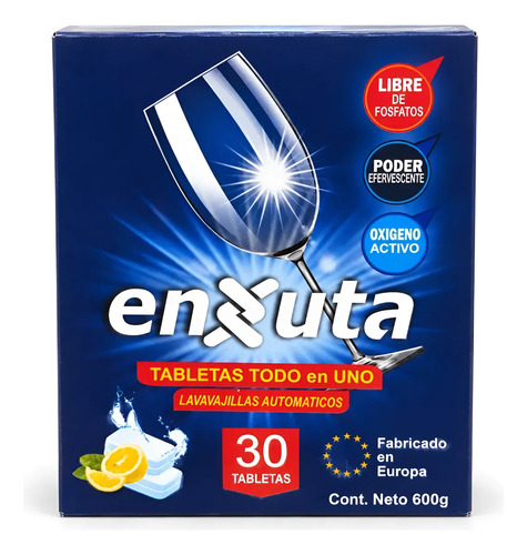 Tabletas Lavavajillas Enxuta Todo En Uno 30 Unidades 600 G