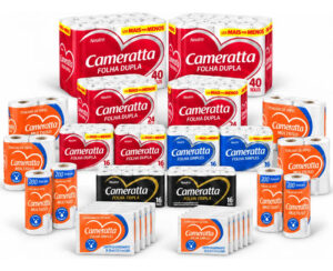Combo Cameratta 224 Rollos Higiénicos Cocina Y Servilletas
