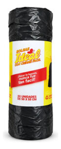 Bolsas De Residuos Cierre Fácil Ideal 50 × 55 Cm, Rollo De 20