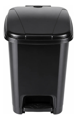 Papelera Plástica Con Pedal 8 L Negro
