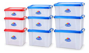 Combo 9 Cajas Organizadoras Atma Praga Con Tapa