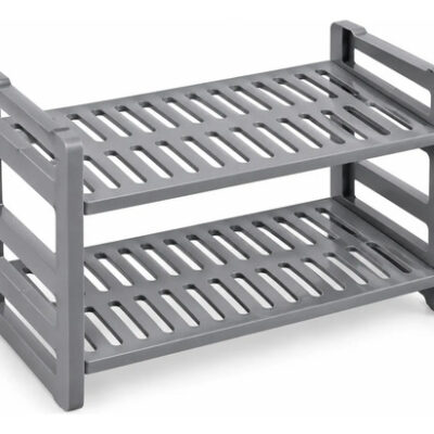 Zapatero Multiuso Plasútil 2 Niveles 50,5x21x33 Cm Gris