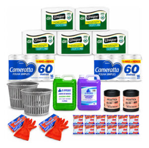 Combo Limpieza Oficina 10l Papel Higiénico Y Toallas