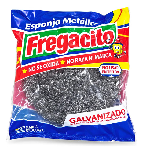 Esponja Metálica Galvanizada Fregacito 15 G