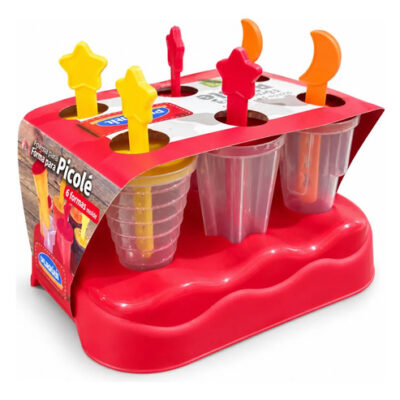 Molde Para Helados Picolé De 6 Cavidades Multicolor