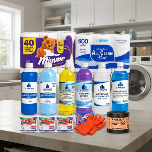 Combo Limpieza Hogar 6 Litros Mimmo All Clean Y Accesorios - Imagen 2