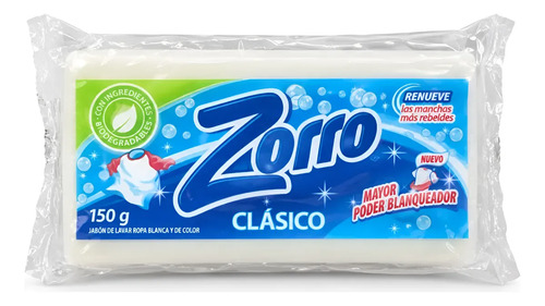 Jabón En Barra Zorro Clásico 150 G