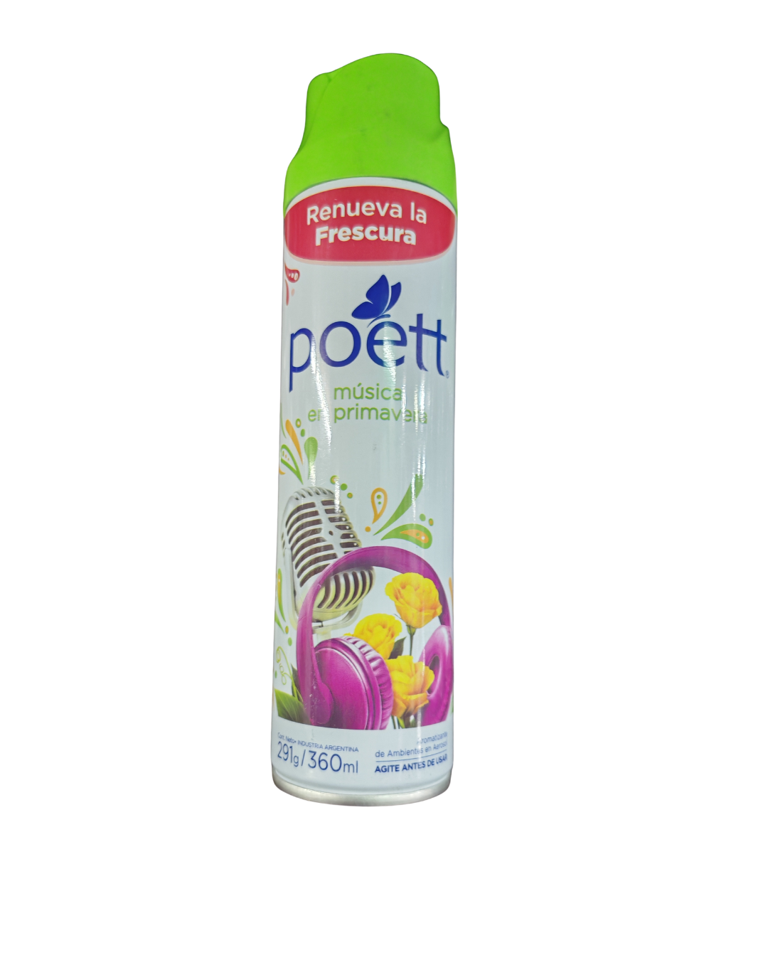 Aromatizante Poett Aerosol Música en Primavera 360 ml