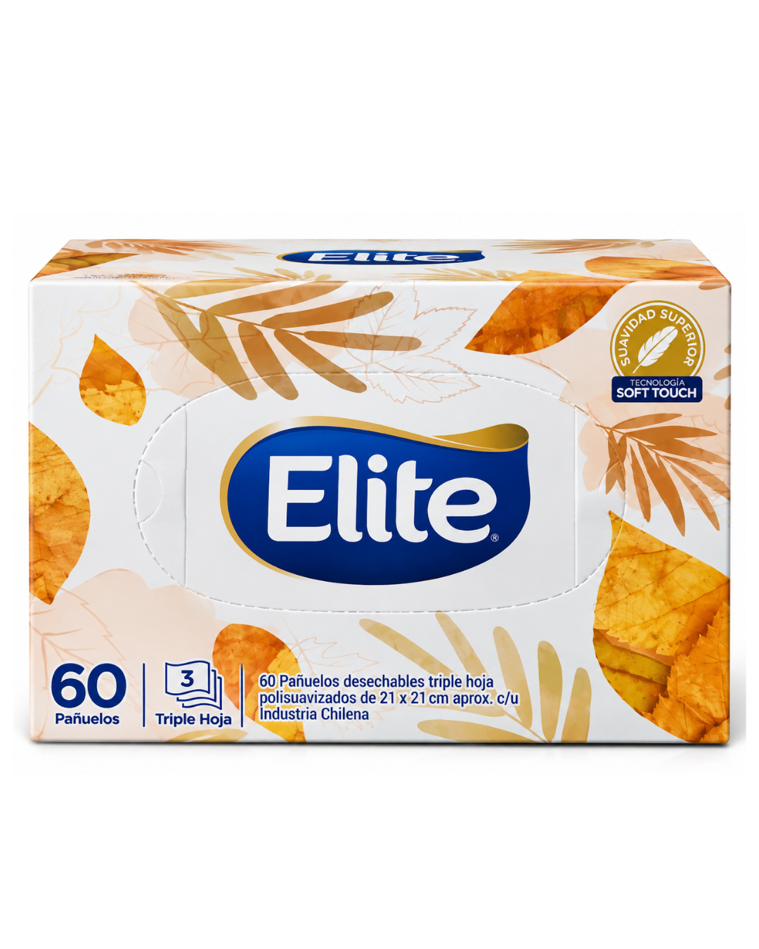 Pañuelos Desechables Elite Triple Hoja x 60 Unidades