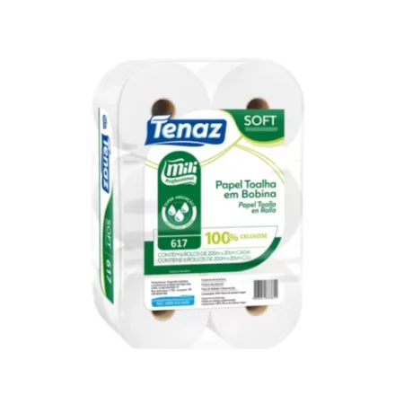 Papel Toalla Bobina Soft Unique Tenaz Mili  autocorte  20×200 20g 6un