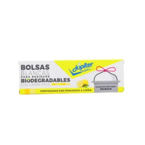 Bolsas Blancas para residuos Júpiter cierre fácil  10 U 50 x 60cm