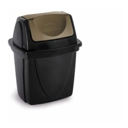 Papelera Tapa Vaivén 6.5 Litros Plasutil Negro