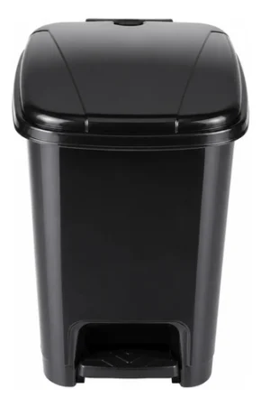 Papelera Plástica Con Pedal 15 L Negro