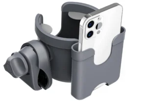 Soporte para coche de bebé (vaso y celular) — Gris