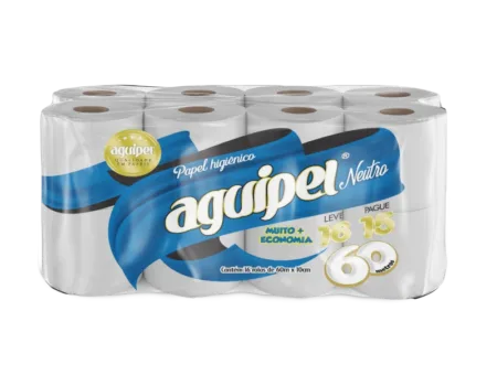 Papel higiénico Aguipel Neutro 60 m — 16 rollos