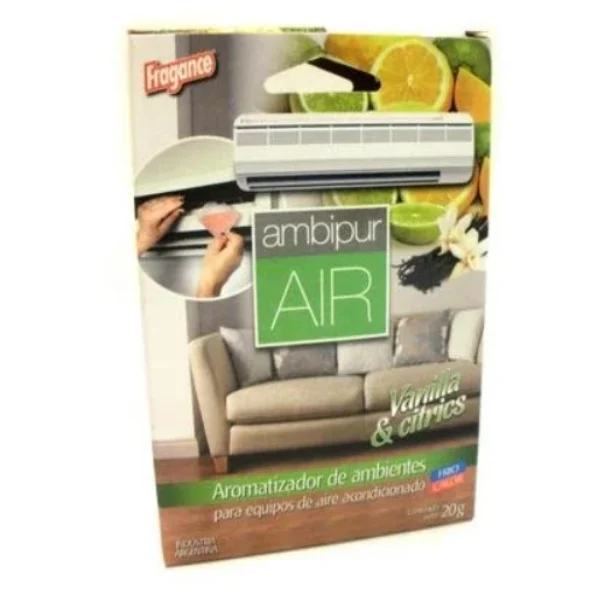 Aromatizador para aire acondicionado fragance vanilla y citrico 20gr