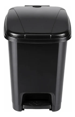 Papelera Plástica Con Pedal 15 L Negro