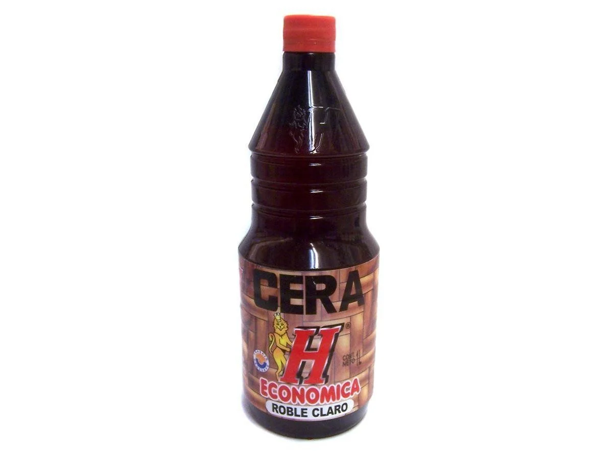 Cera H Económica roble claro, botella de 1 litro