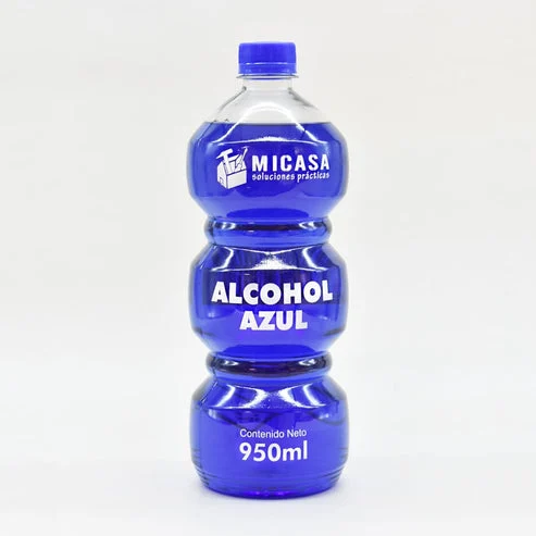 Alcohol azul Micasa, botella de 950 ml